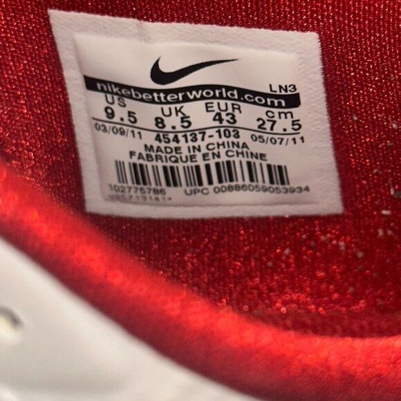 NIKE ZOOM HYPERFUSE LOW sz Mens 9.5 blue white red - Picture 4 of 8